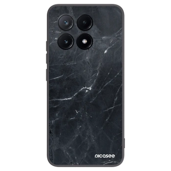 Picasee silikonowe czarne etui na Xiaomi Poco X6 Pro - Black marble