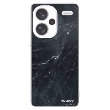 Picasee silikonowe przeźroczyste etui na Xiaomi Redmi Note 13 Pro+ 5G - Black marble