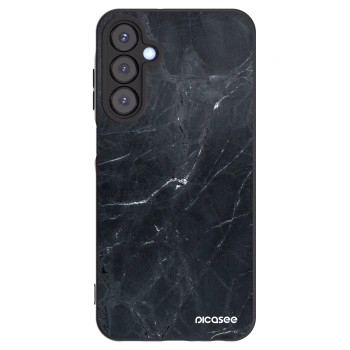 Picasee silikonowe czarne etui na Samsung Galaxy A25 A256B 5G - Black marble