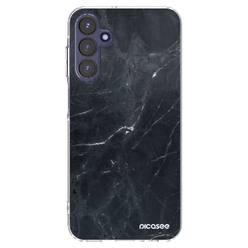 Picasee silikonowe przeźroczyste etui na Samsung Galaxy A15 A155F 4G - Black marble