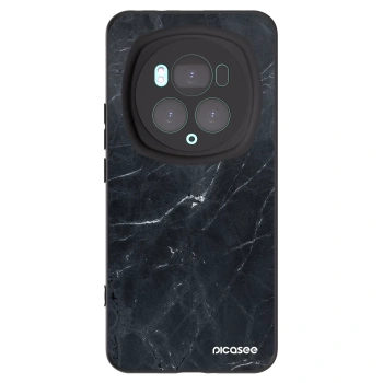 Picasee silikonowe czarne etui na Honor Magic6 Pro - Black marble