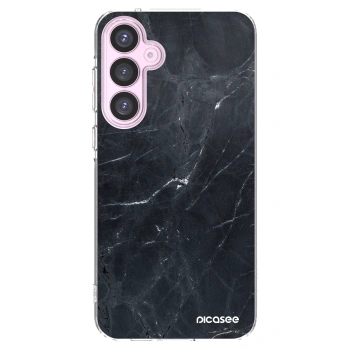 Picasee silikonowe przeźroczyste etui na Samsung Galaxy A55 5G A556B - Black marble