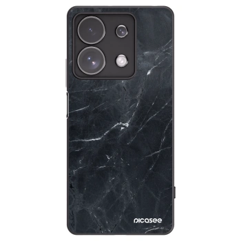 Picasee silikonowe czarne etui na Xiaomi Redmi Note 13 Pro 4G - Black marble