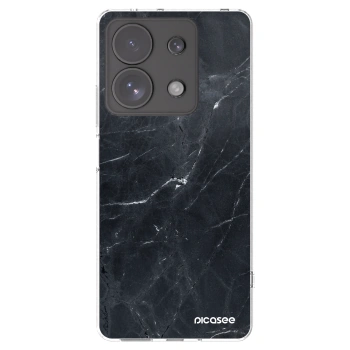 Picasee silikonowe przeźroczyste etui na Xiaomi Redmi Note 13 Pro 4G - Black marble