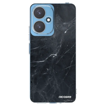 Picasee silikonowe przeźroczyste etui na Xiaomi Redmi 13C 5G - Black marble