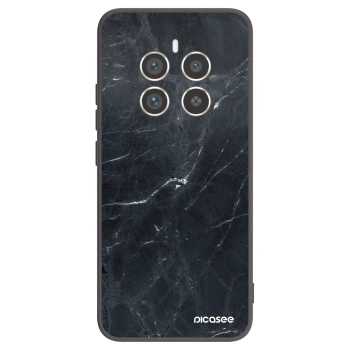 Picasee silikonowe czarne etui na Realme 12 Pro 5G - Black marble