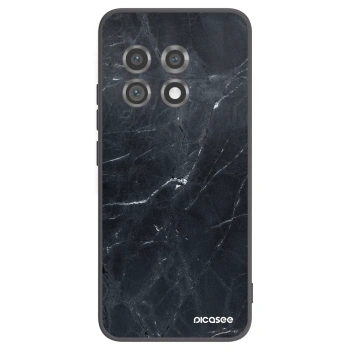 Picasee silikonowe czarne etui na OnePlus 11 5G - Black marble