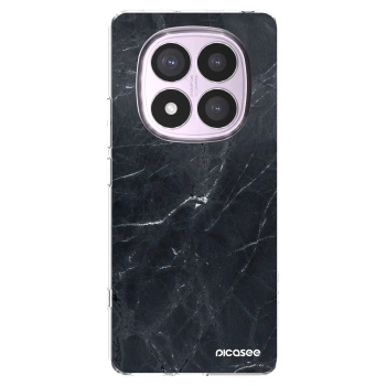Picasee silikonowe przeźroczyste etui na Xiaomi Redmi Note 14 Pro 5G - Black marble
