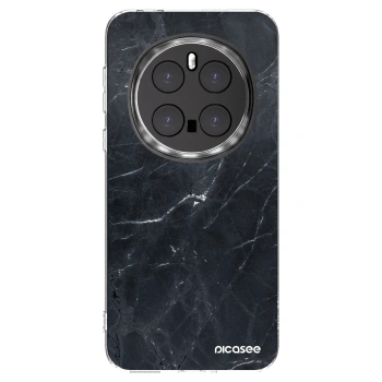 Picasee silikonowe przeźroczyste etui na Honor Magic7 Pro 5G - Black marble