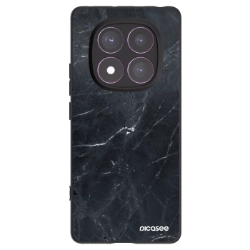 Picasee silikonowe czarne etui na Xiaomi Redmi Note 14 Pro 4G - Black marble