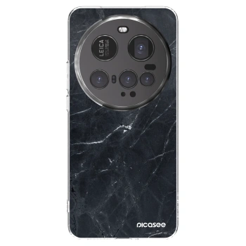 Picasee silikonowe przeźroczyste etui na Xiaomi 15 Ultra - Black marble
