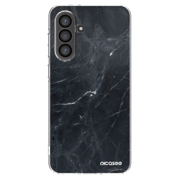 Picasee silikonowe przeźroczyste etui na Samsung Galaxy A56 5G A566B - Black marble