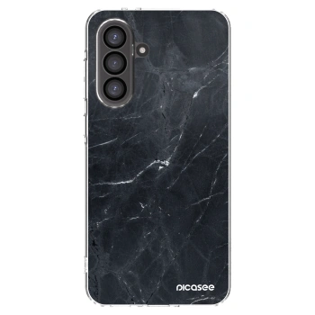 Picasee silikonowe przeźroczyste etui na Samsung Galaxy A36 5G - Black marble