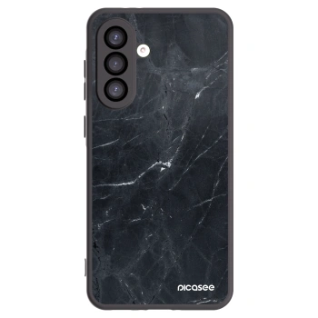 Picasee silikonowe czarne etui na Samsung Galaxy A26 5G A266B - Black marble