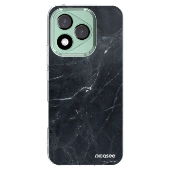 Picasee silikonowe przeźroczyste etui na Honor 400 Lite 5G - Black marble