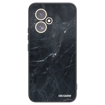 Picasee silikonowe czarne etui na Honor 400 5G - Black marble