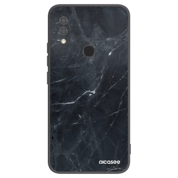 Picasee silikonowe czarne etui na Xiaomi Redmi 7 - Black marble