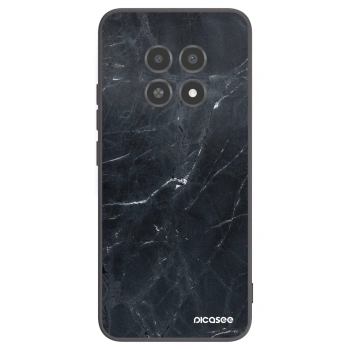 Picasee silikonowe czarne etui na Realme 12X - Black marble