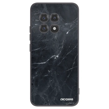 Picasee silikonowe czarne etui na OnePlus 13R 5G - Black marble