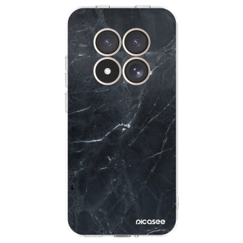 Picasee silikonowe przeźroczyste etui na Xiaomi Redmi Note 15 Pro 4G - Black marble