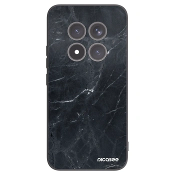 Picasee silikonowe czarne etui na Xiaomi Redmi Note 15 Pro+ - Black marble