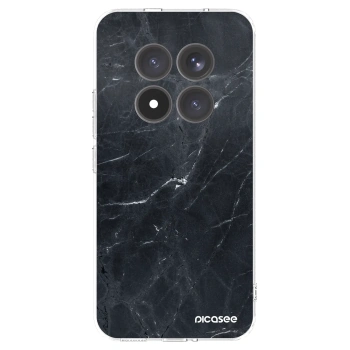 Picasee silikonowe przeźroczyste etui na Xiaomi Redmi Note 15 Pro+ - Black marble