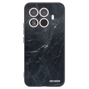 Picasee silikonowe czarne etui na Xiaomi 15T Pro - Black marble