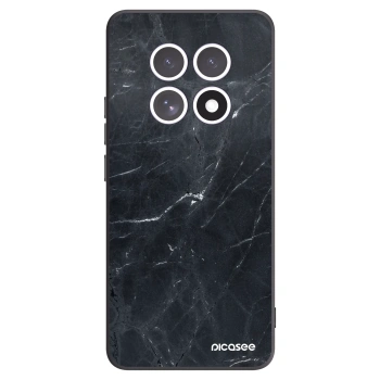 Picasee silikonowe czarne etui na Xiaomi Redmi Note 15 4G - Black marble