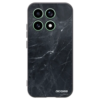Picasee silikonowe czarne etui na Xiaomi 17 - Black marble