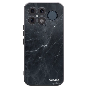 Picasee silikonowe czarne etui na Xiaomi Poco F8 Ultra - Black marble