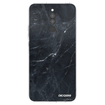 Picasee silikonowe przeźroczyste etui na Xiaomi Redmi 8 - Black marble