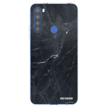 Picasee silikonowe przeźroczyste etui na Xiaomi Redmi Note 8T - Black marble