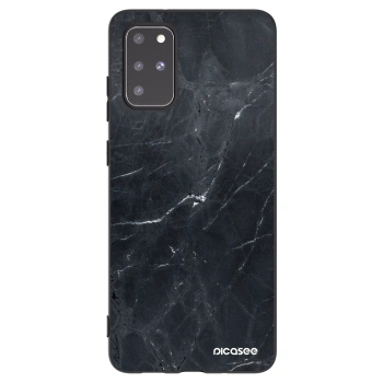 Picasee silikonowe czarne etui na Samsung Galaxy S20+ G985F - Black marble
