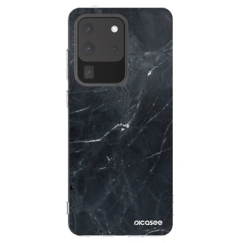 Picasee silikonowe przeźroczyste etui na Samsung Galaxy S20 Ultra 5G G988F - Black marble
