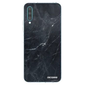 Picasee silikonowe przeźroczyste etui na Samsung Galaxy A30s A307F - Black marble