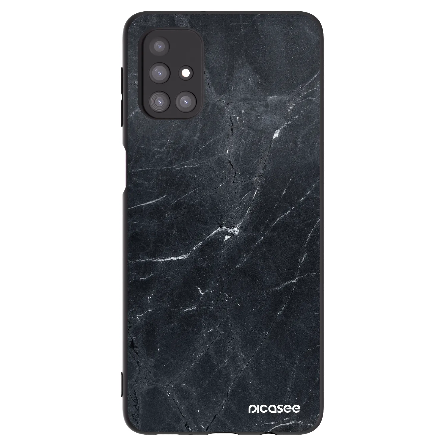 Picasee silikonowe czarne etui na Samsung Galaxy M31s - Black marble