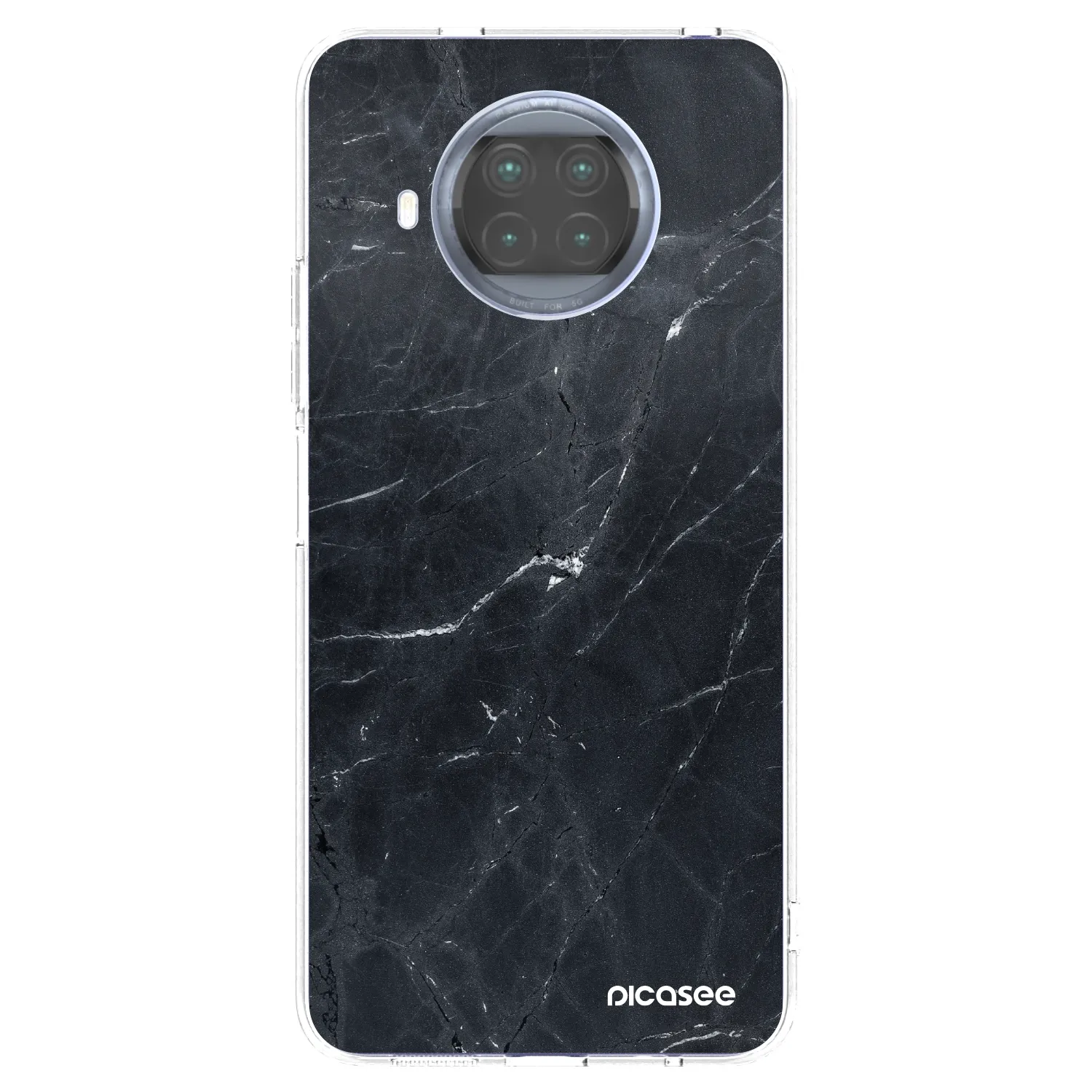 Picasee silikonowe przeźroczyste etui na Xiaomi Mi 10T Lite - Black marble