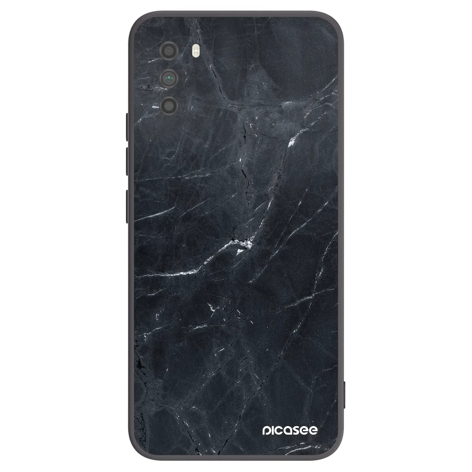 Picasee silikonowe czarne etui na Xiaomi Poco M3 - Black marble