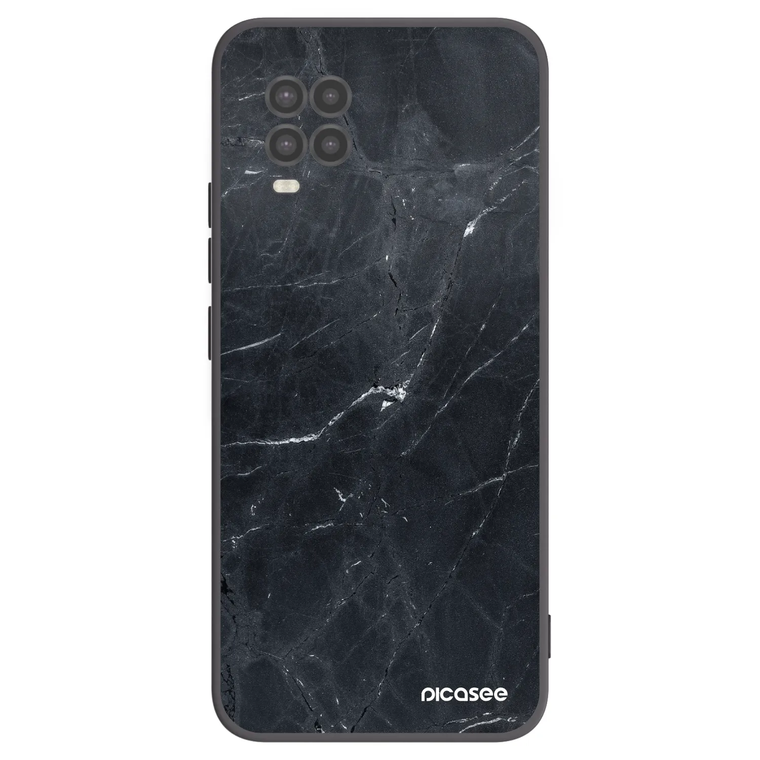 Picasee silikonowe czarne etui na Xiaomi Mi 10 Lite - Black marble