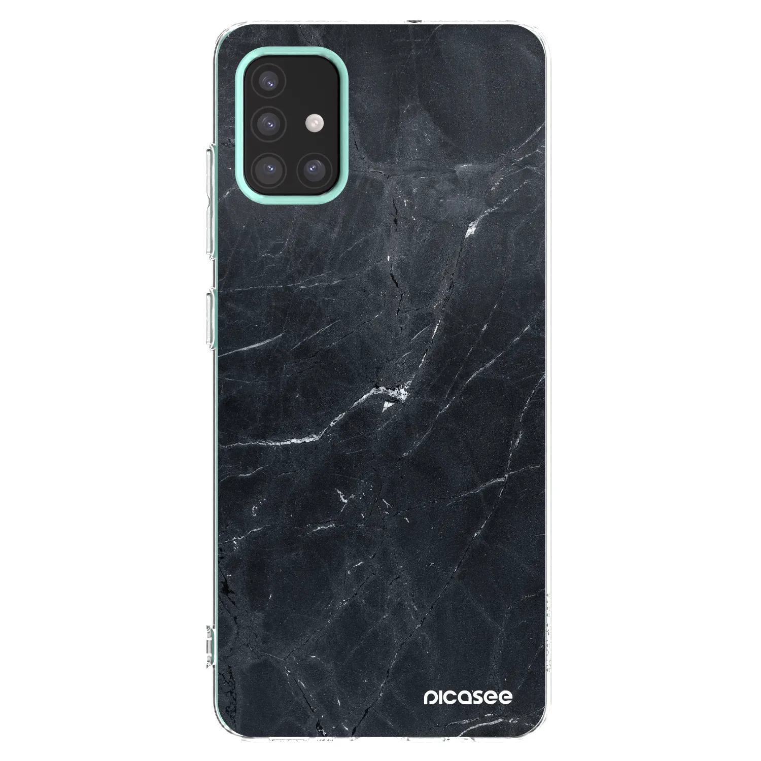 Picasee silikonowe przeźroczyste etui na Samsung Galaxy M31s - Black marble