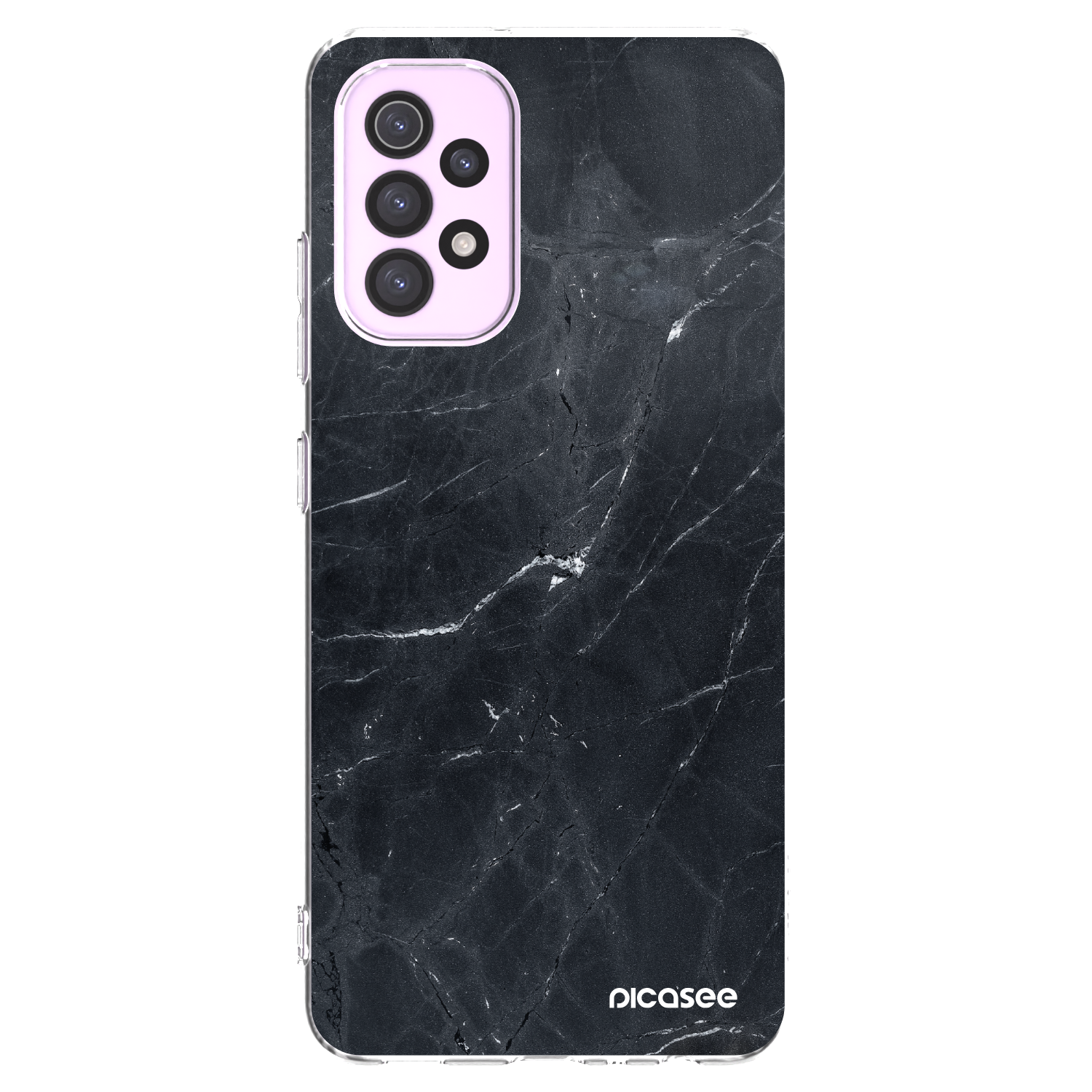 Picasee silikonowe przeźroczyste etui na Samsung Galaxy A32 5G A326B - Black marble