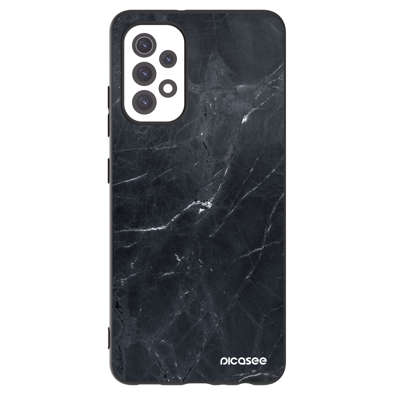 Picasee silikonowe czarne etui na Samsung Galaxy A32 5G A326B - Black marble