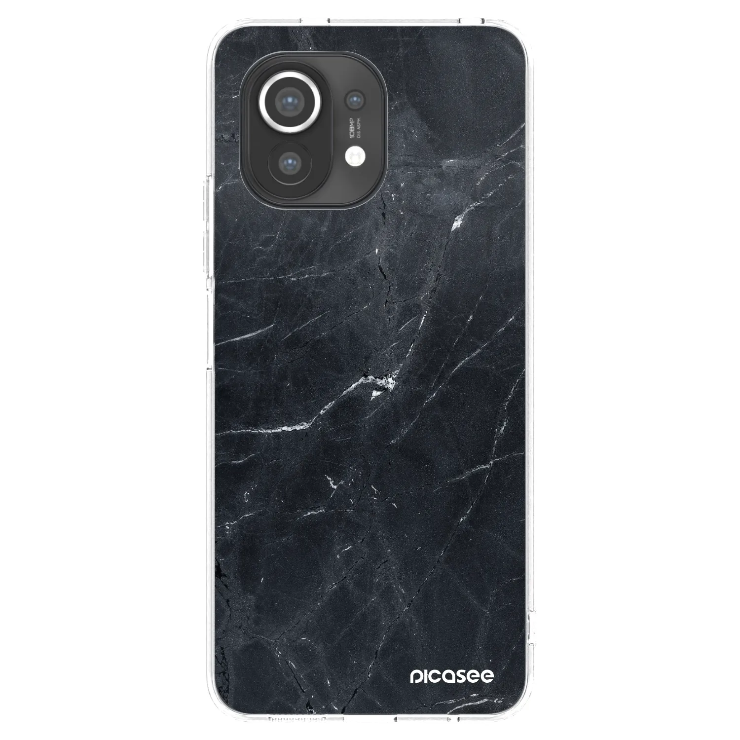 Picasee silikonowe przeźroczyste etui na Xiaomi Mi 11 - Black marble