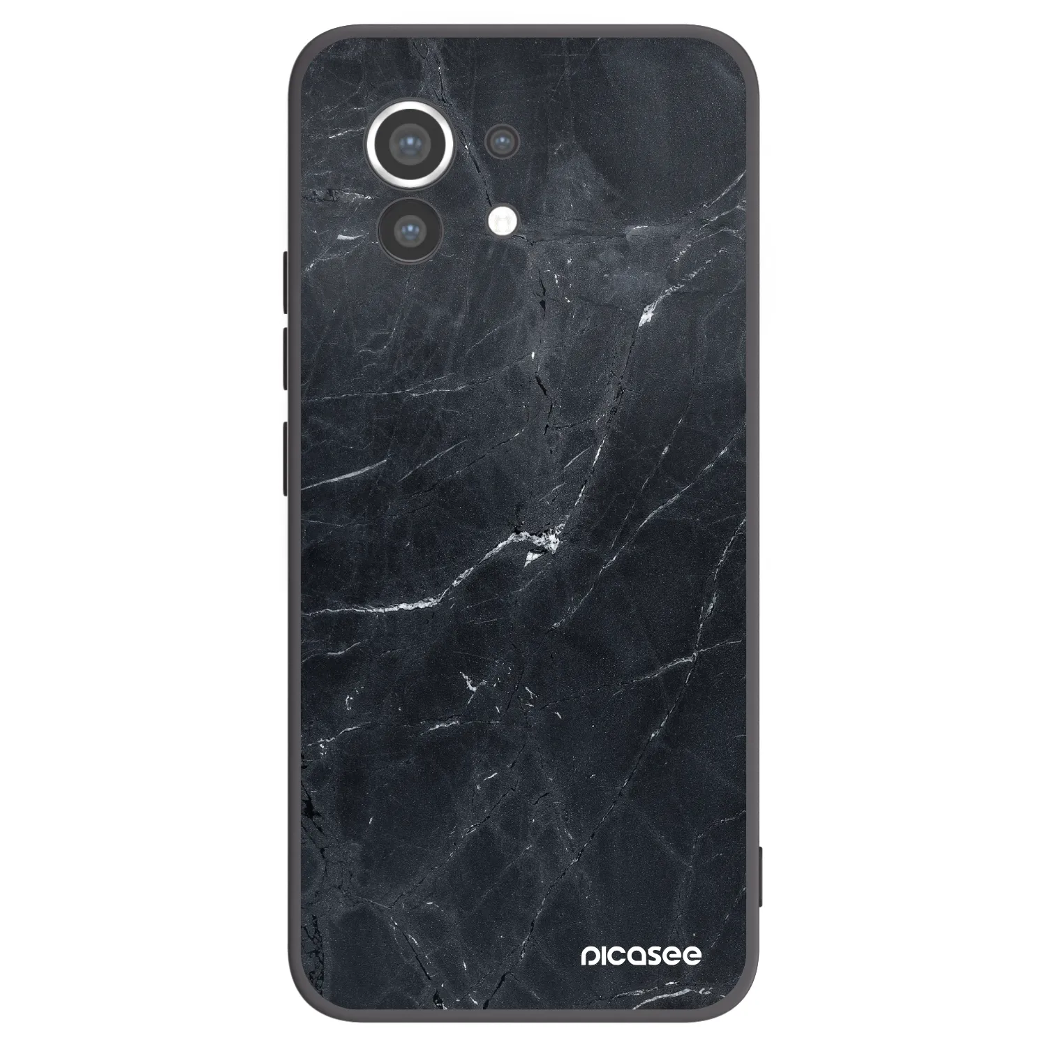 Picasee silikonowe czarne etui na Xiaomi Mi 11 - Black marble