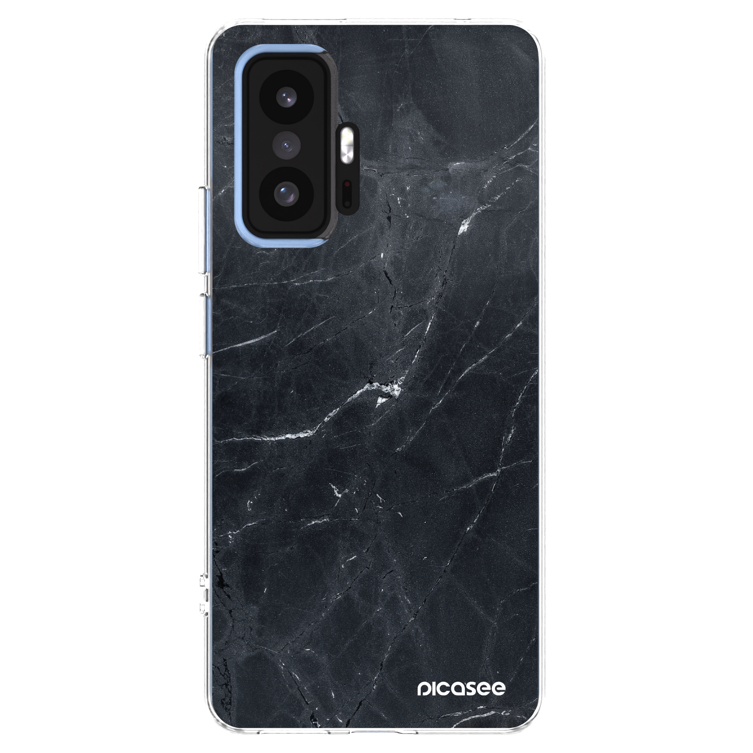Picasee silikonowe przeźroczyste etui na Xiaomi 11T - Black marble