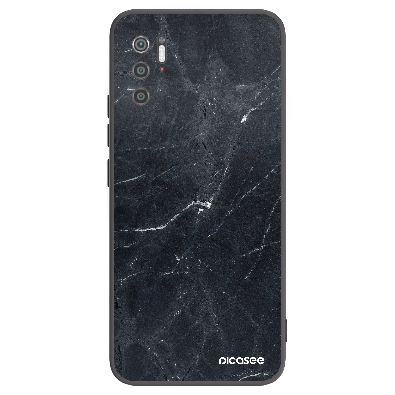 Picasee silikonowe czarne etui na Xiaomi Poco M3 Pro 5G - Black marble