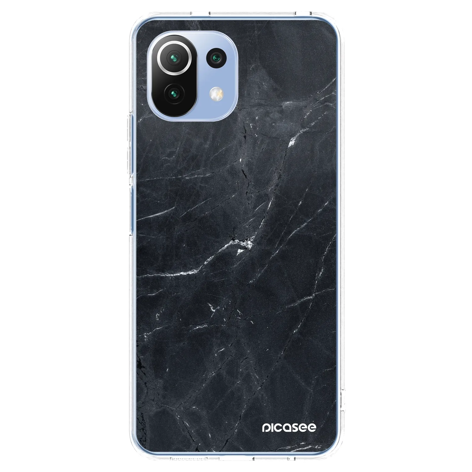 Picasee silikonowe przeźroczyste etui na Xiaomi 11 Lite 5G NE - Black marble