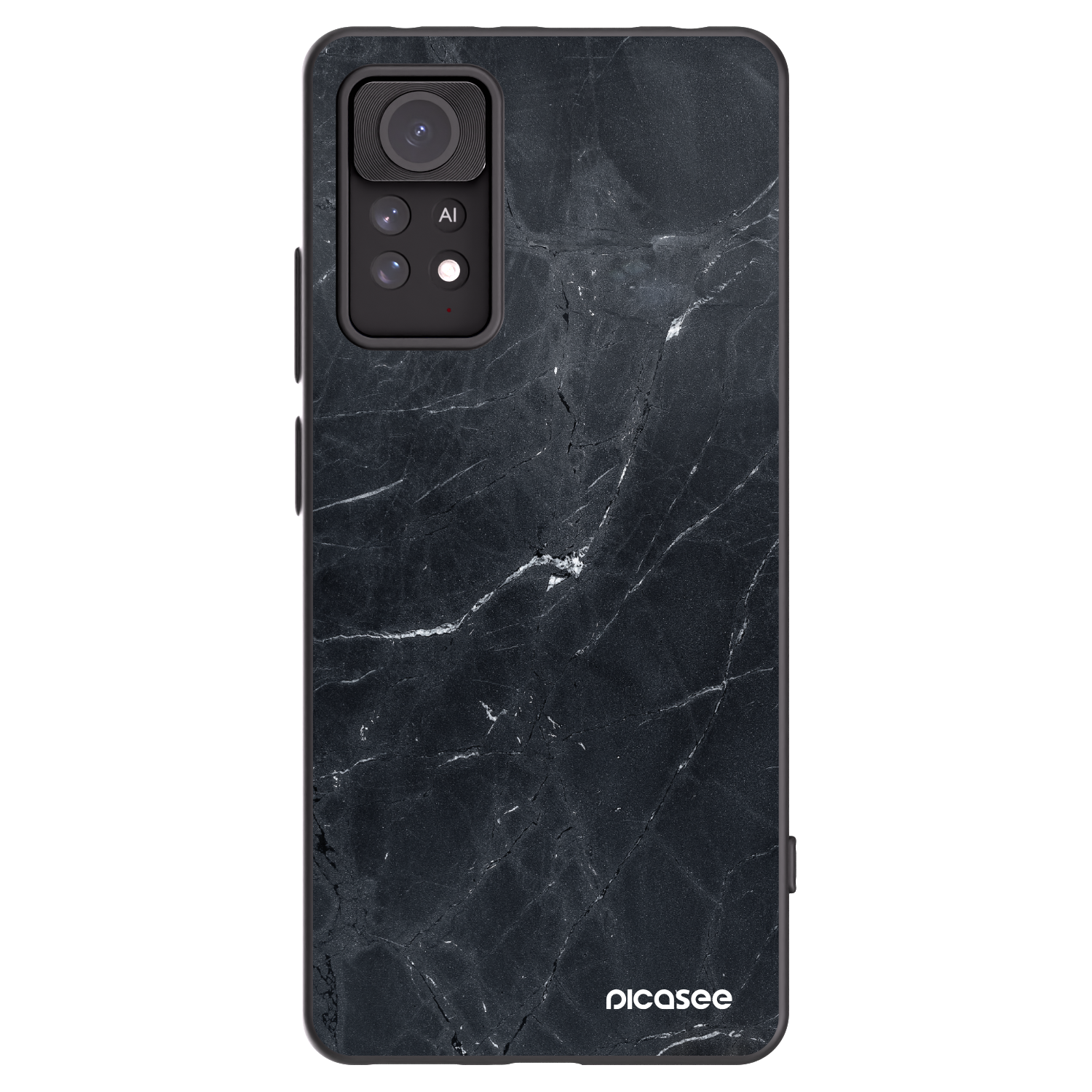 Picasee silikonowe czarne etui na Xiaomi Redmi Note 11 Pro 5G - Black marble