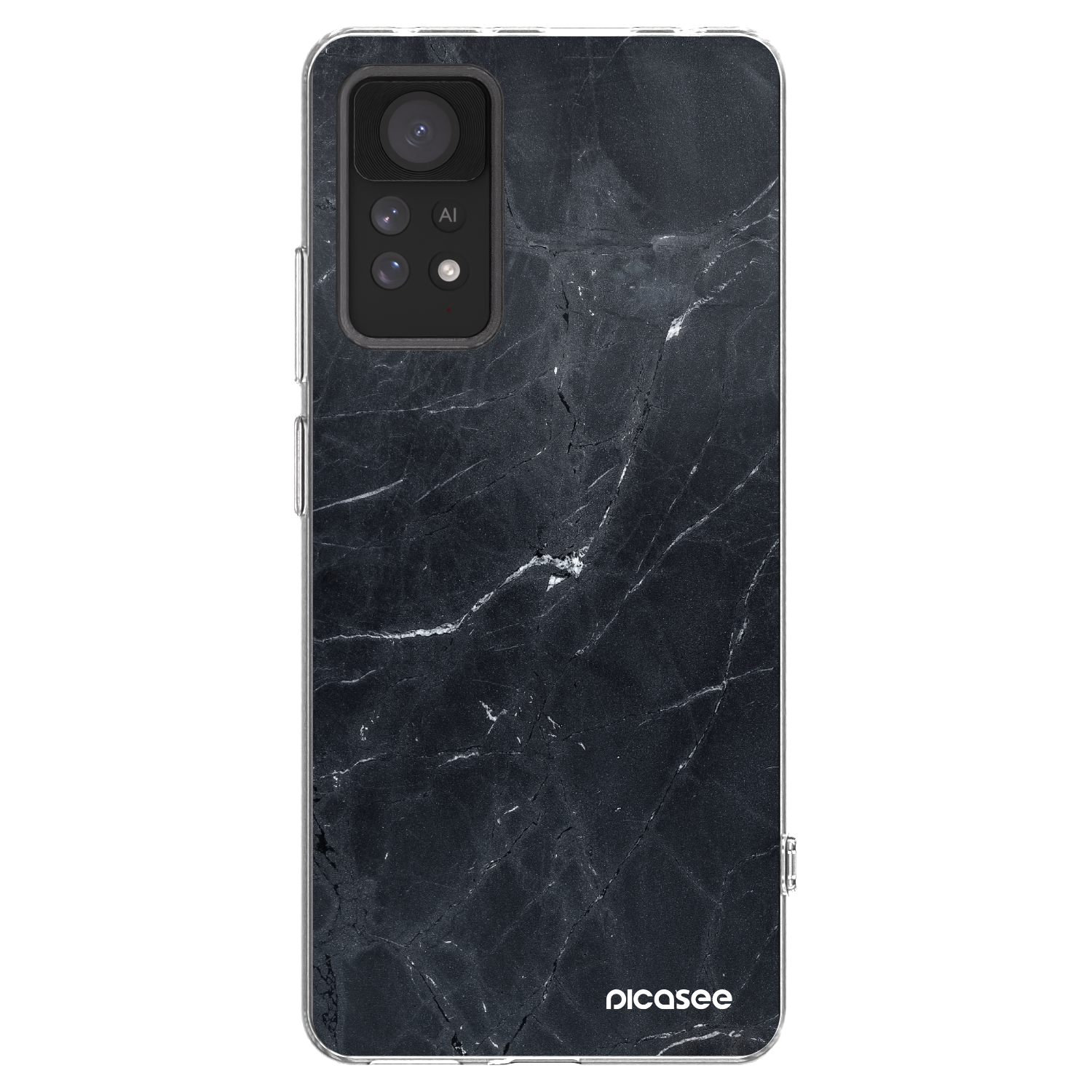 Picasee silikonowe przeźroczyste etui na Xiaomi Redmi Note 11 Pro 5G - Black marble