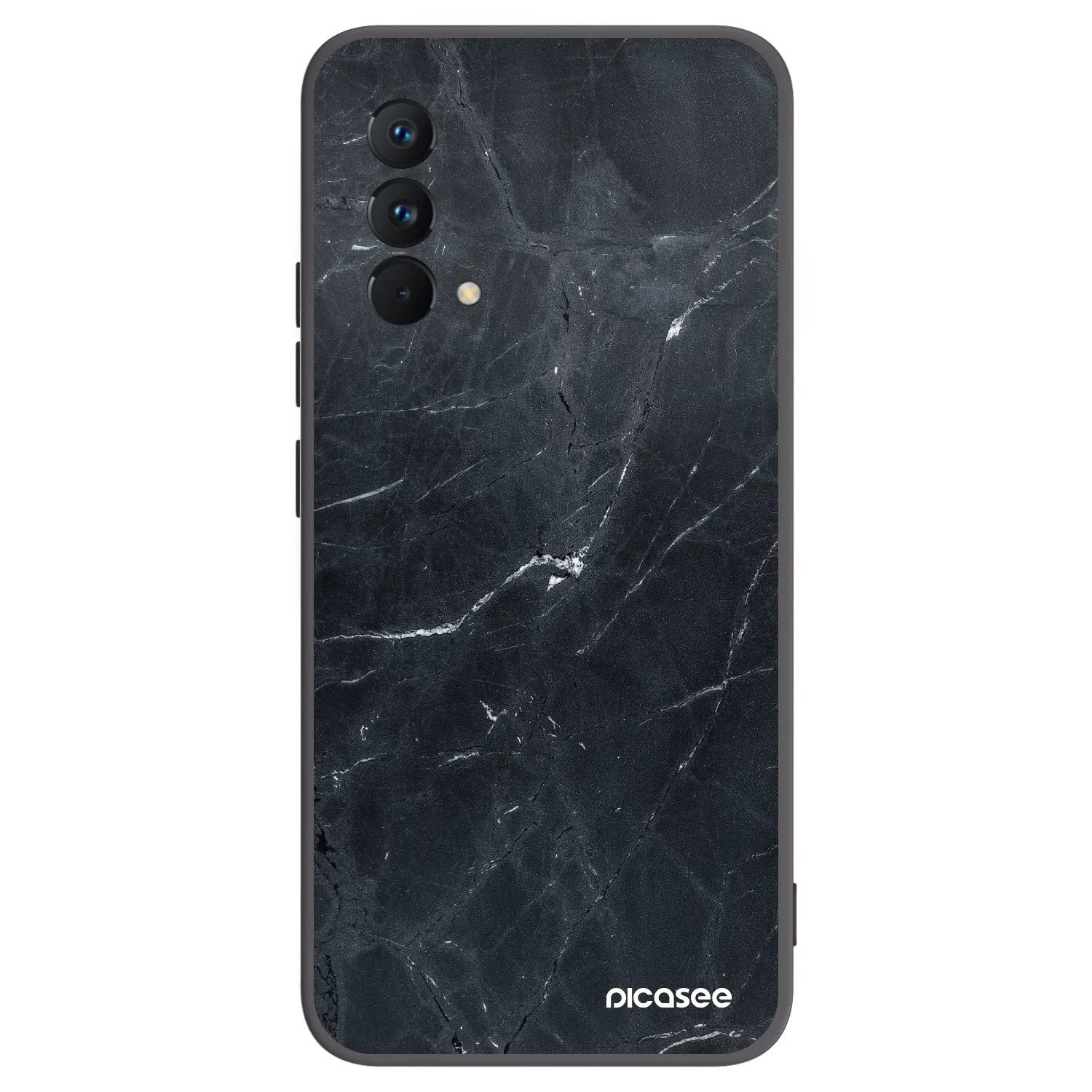 Picasee silikonowe czarne etui na Realme GT Master Edition 5G - Black marble